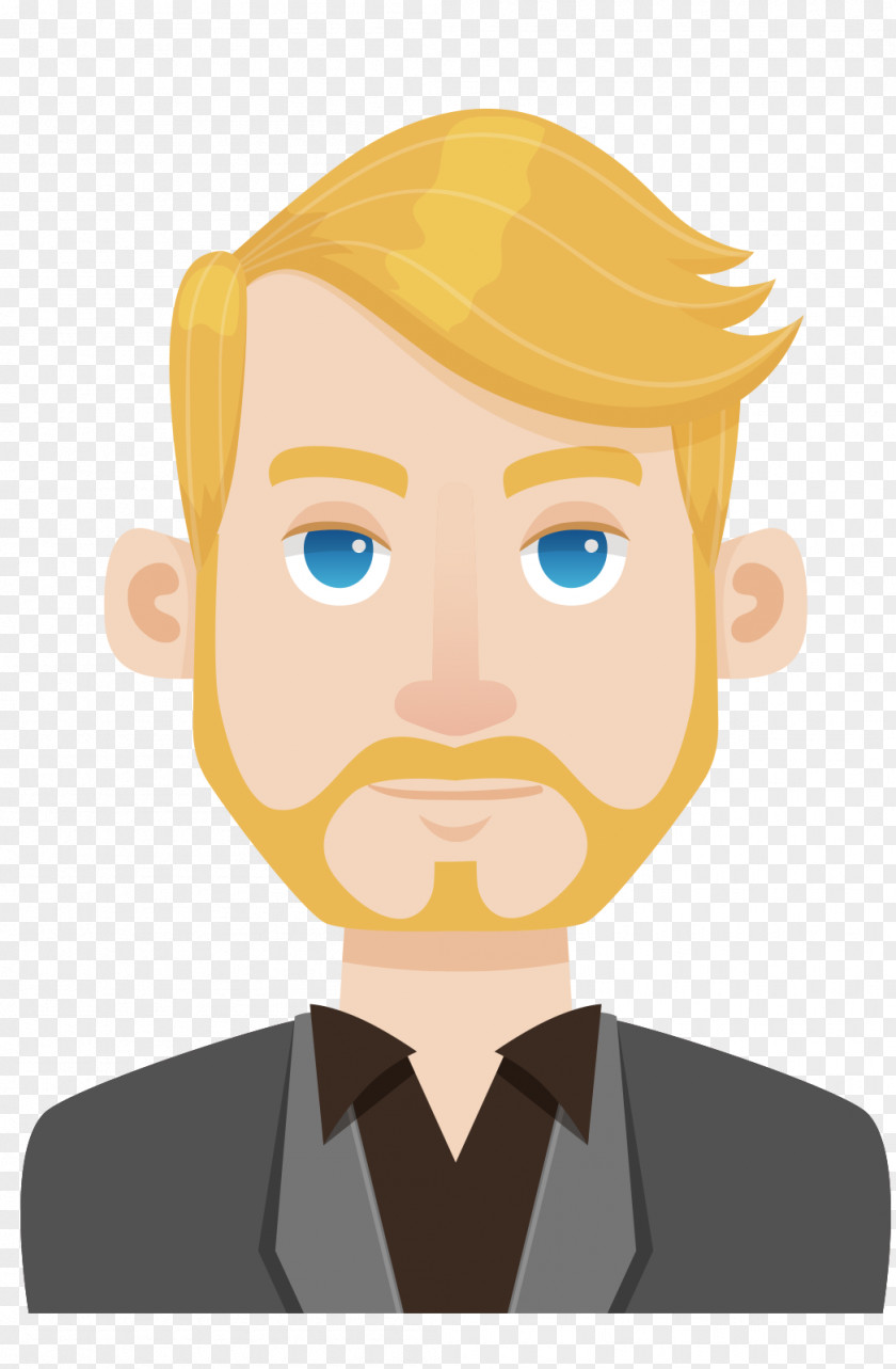 Vector Blond Man Cartoon Drawing Illustration PNG