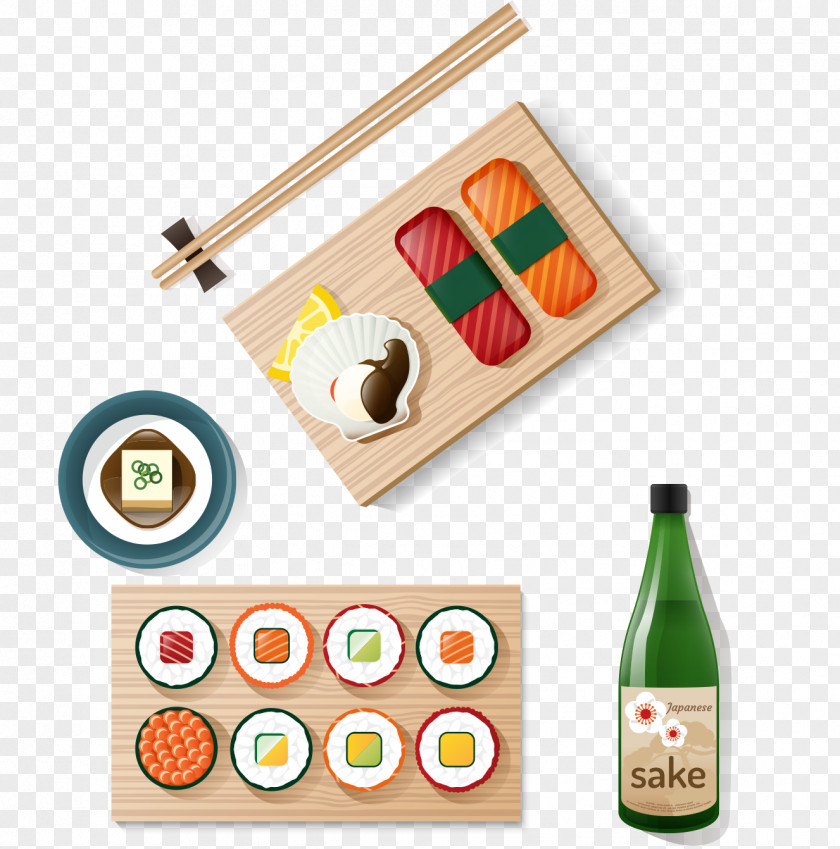 Cartoon Japanese Cuisine Sushi Download PNG