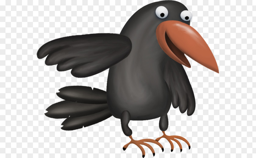 Cartoon Black Crow Crows Bird Penguin PNG