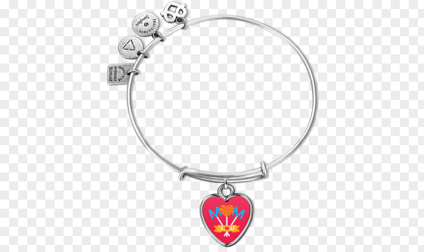 I Love You Mom Charm Bracelet Bangle Jewellery Silver PNG