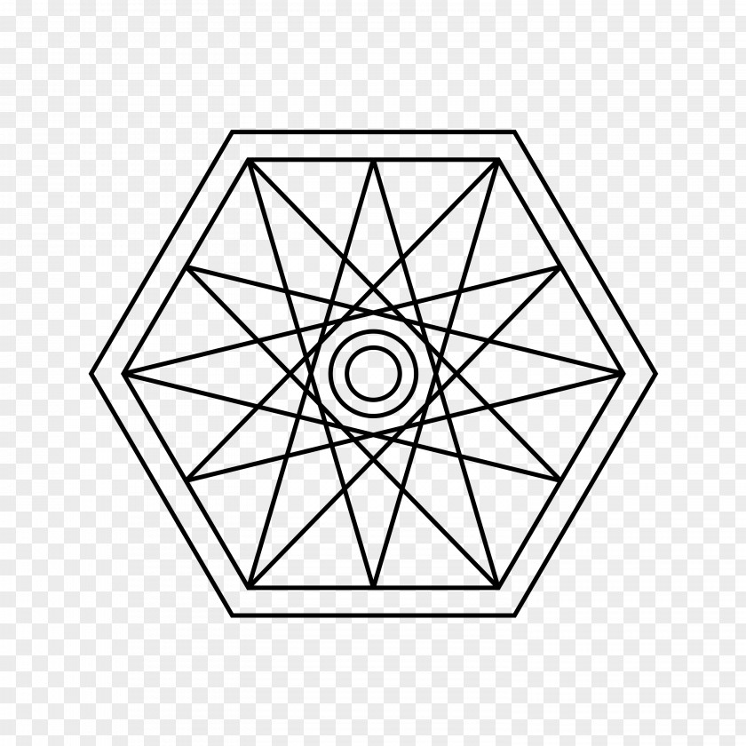 Sacred Geometry Circle Of Fifths Chromatic Star Polygon Scale PNG