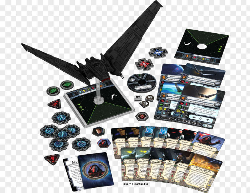 Star Wars: X-Wing Miniatures Game Fantasy Flight Games Wars X-Wing: Upsilon-class Shuttle Expansion Pack X-wing Starfighter Kylo Ren PNG