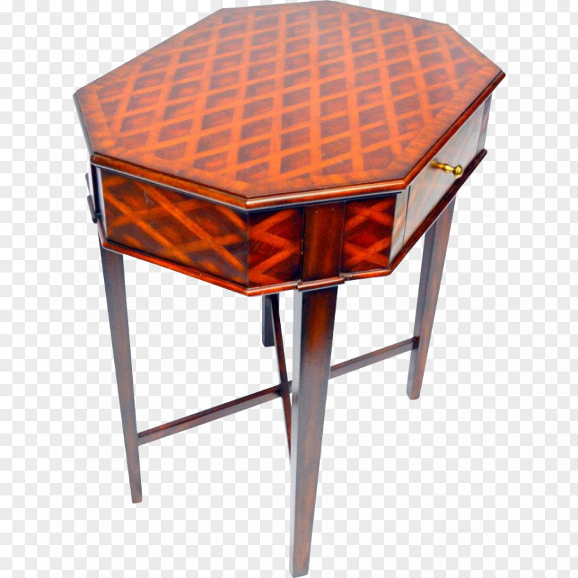 Vintage Nightstand Lamps Table Parquetry Furniture Antique Drawer PNG