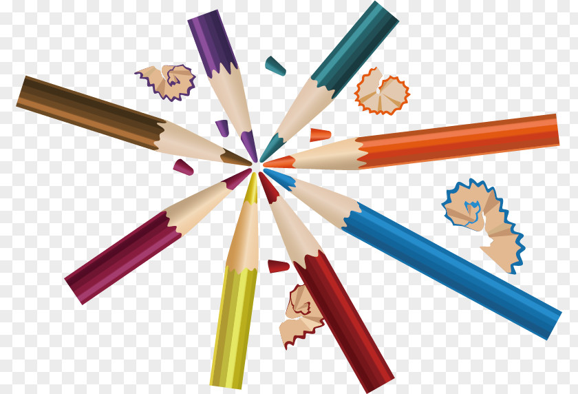 Creative Color Pencil Colored PNG