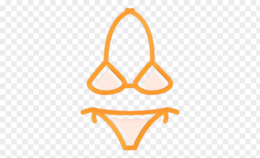 Logo Swimsuit Top Orange PNG