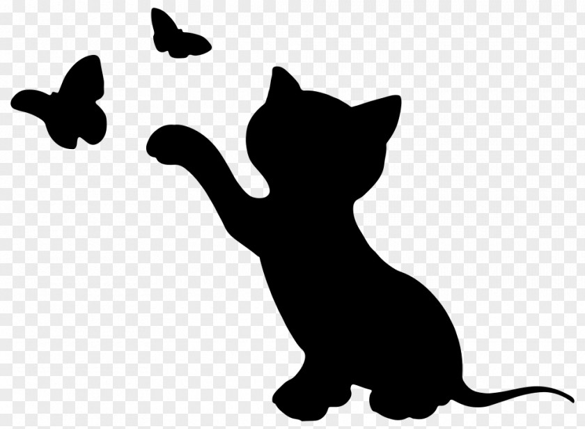 Pet Cat Kitten Silhouette Clip Art PNG