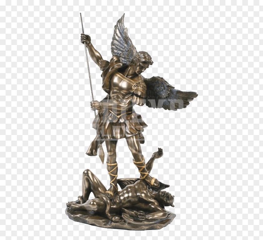 Saint Michael Lucifer Gabriel Statue Sculpture PNG