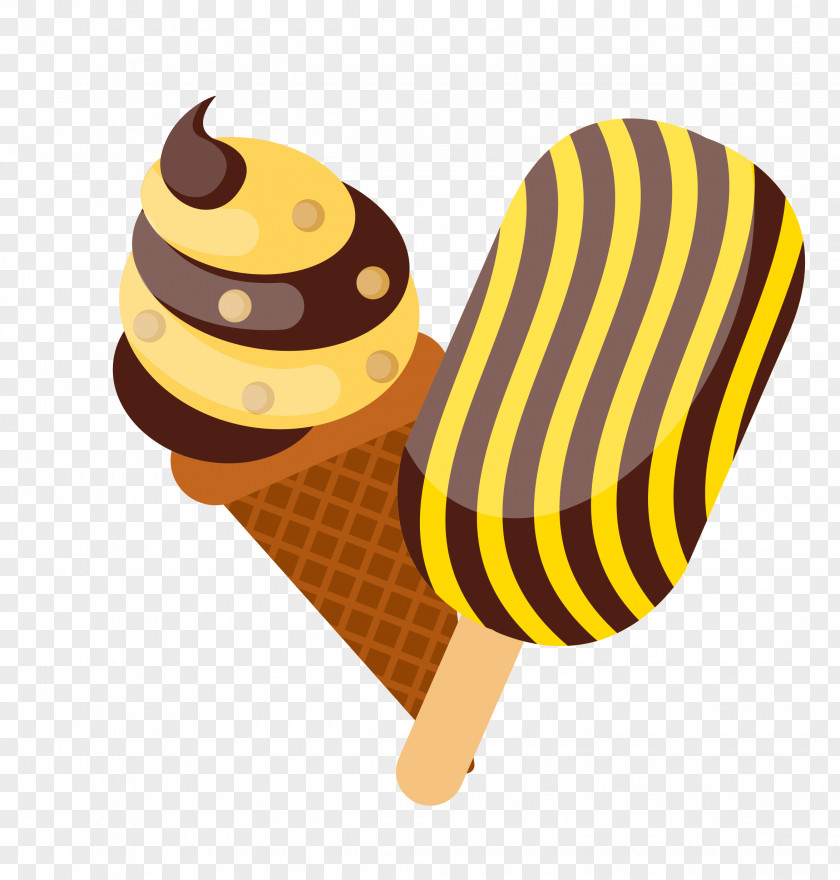 Vector Chocolate Ice Cream Material Cone Cake Egg Tart PNG