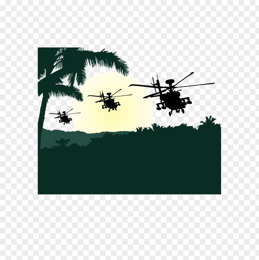 Vector Jungle Helicopter Euclidean Download Silhouette PNG
