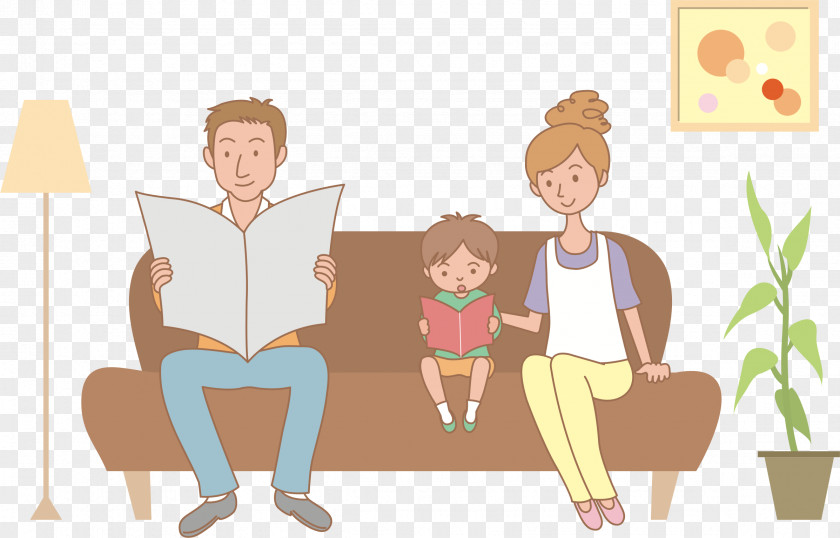 Familys Clipart Drawing Living Room House PNG