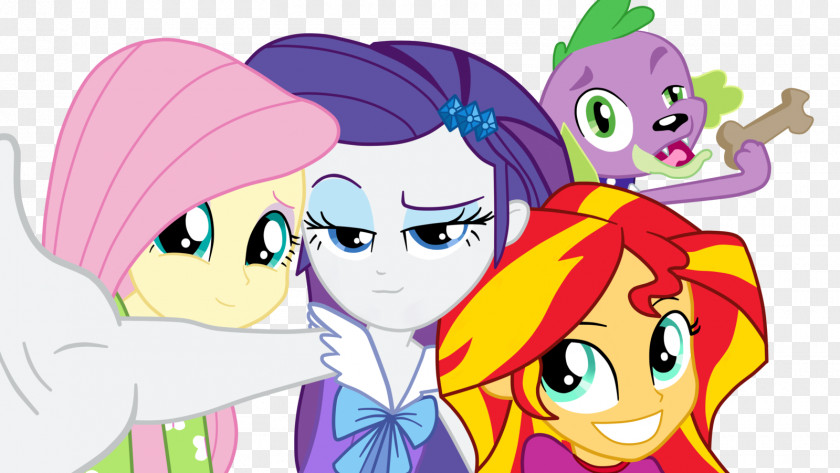 Selfie Spike Rarity Pinkie Pie Sunset Shimmer Pony PNG