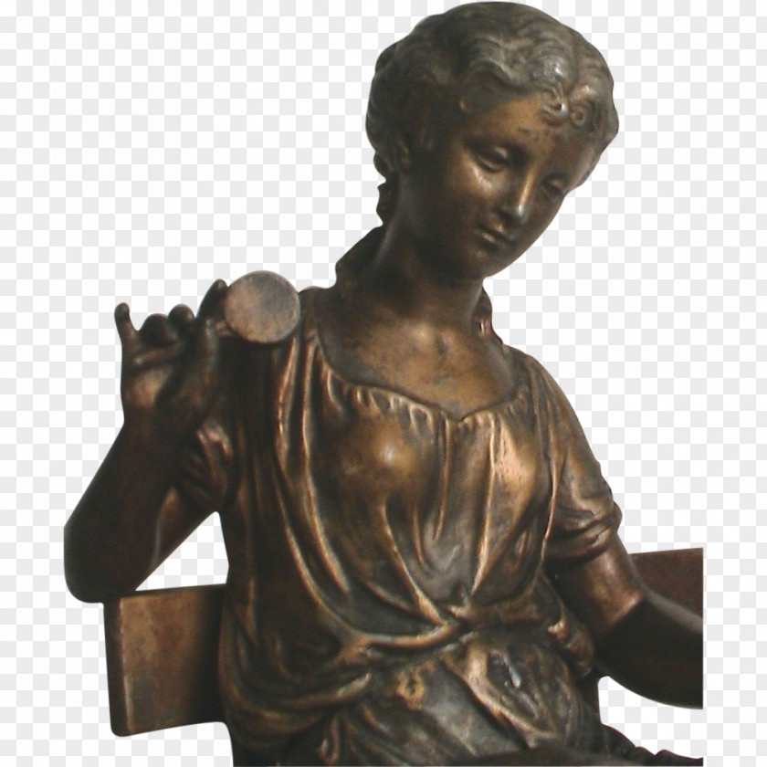 Woman's Day Statue Spelter Bronze Sculpture PNG