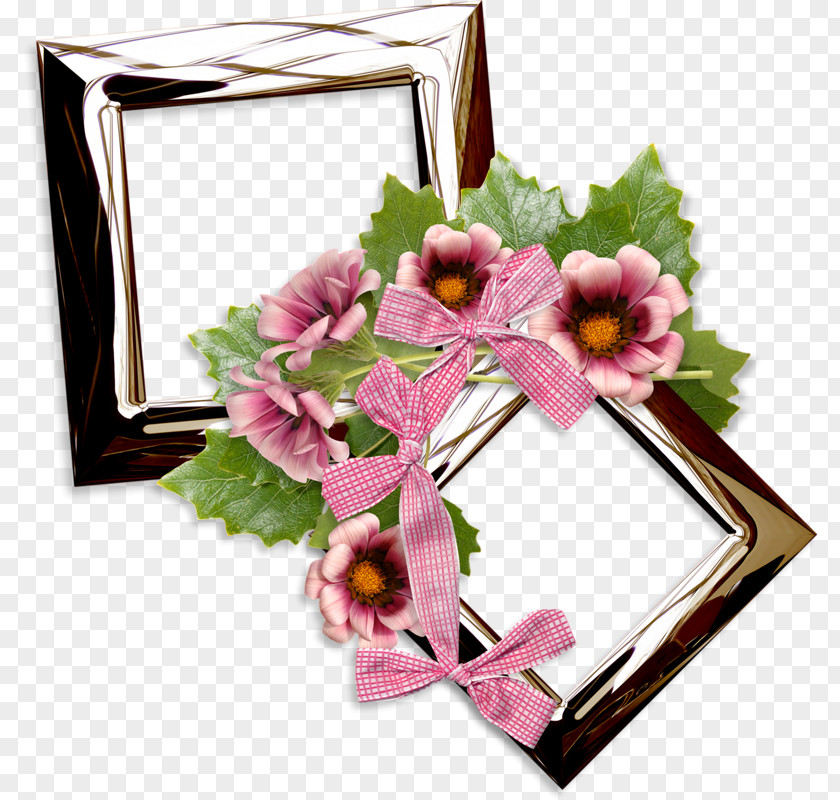 Design Floral Picture Frames Cut Flowers PNG