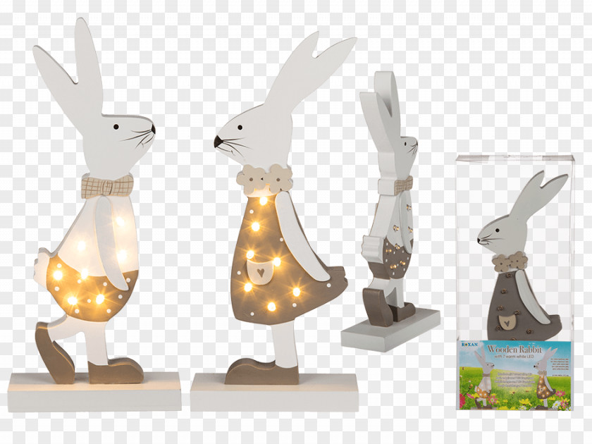 Legno Bianco Rabbit Easter Bunny Light Gift PNG