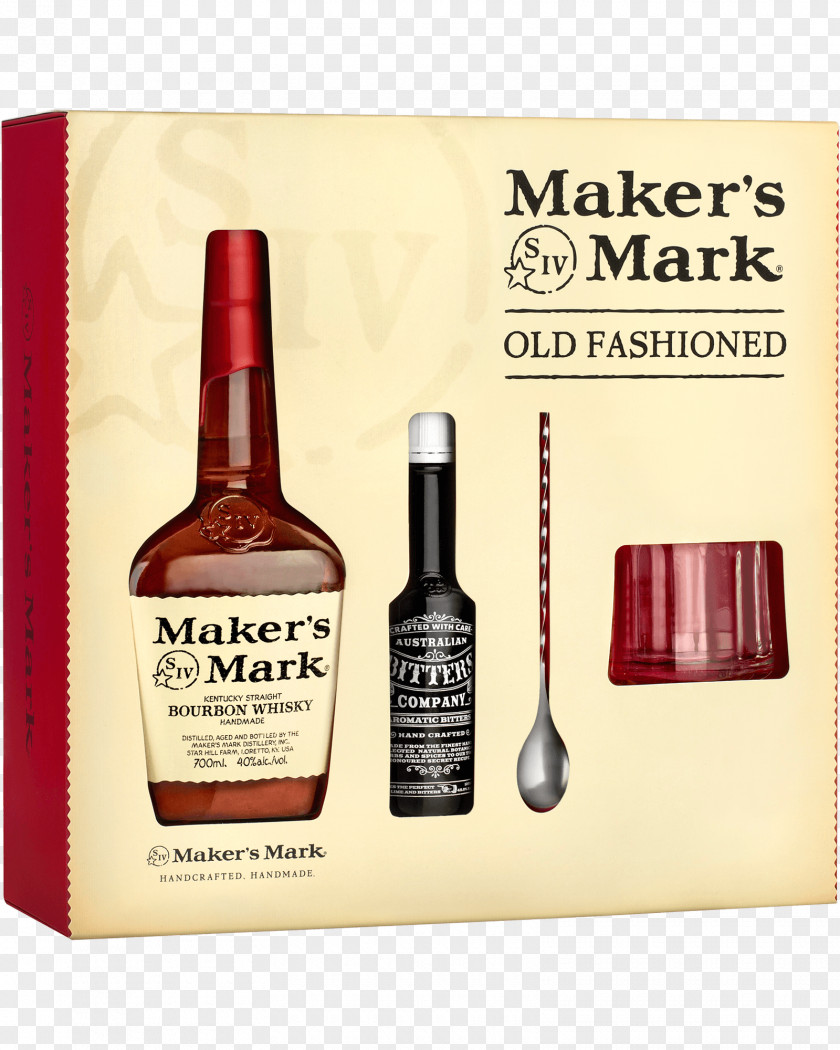 Old Fashion Liqueur Maker's Mark Distilled Beverage Bourbon Whiskey PNG