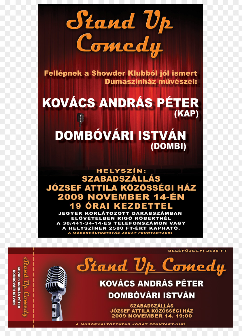 Stand Up Comedy Comedian Stand-up Ticket Flyer PNG