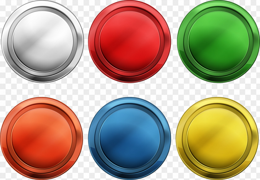 Vector Hand-painted Colored Round Button Euclidean Photography Illustration PNG
