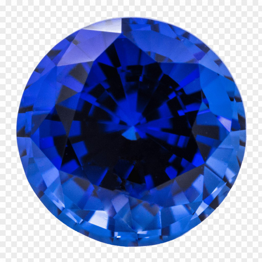 Sapphire Gemstone Cobalt Blue Cardinal Gem PNG