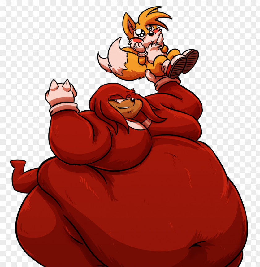 Fat And Cartoon Contrast Knuckles The Echidna Sonic & Tails Chaos PNG