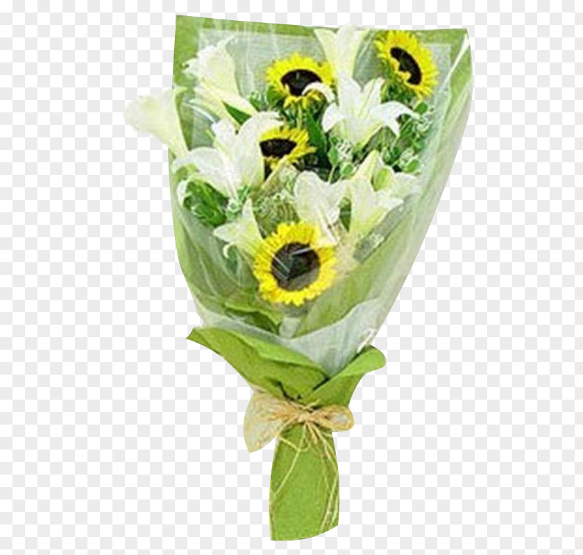 Sunflower Bouquet Lily Mash U9baeu82b1 Flower Beach Rose Nosegay PNG