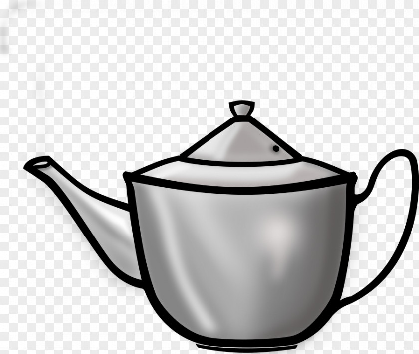 Teapot Outline White Tea Clip Art PNG