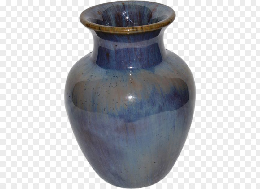 Vase Pottery Ceramic Urn Cobalt Blue PNG