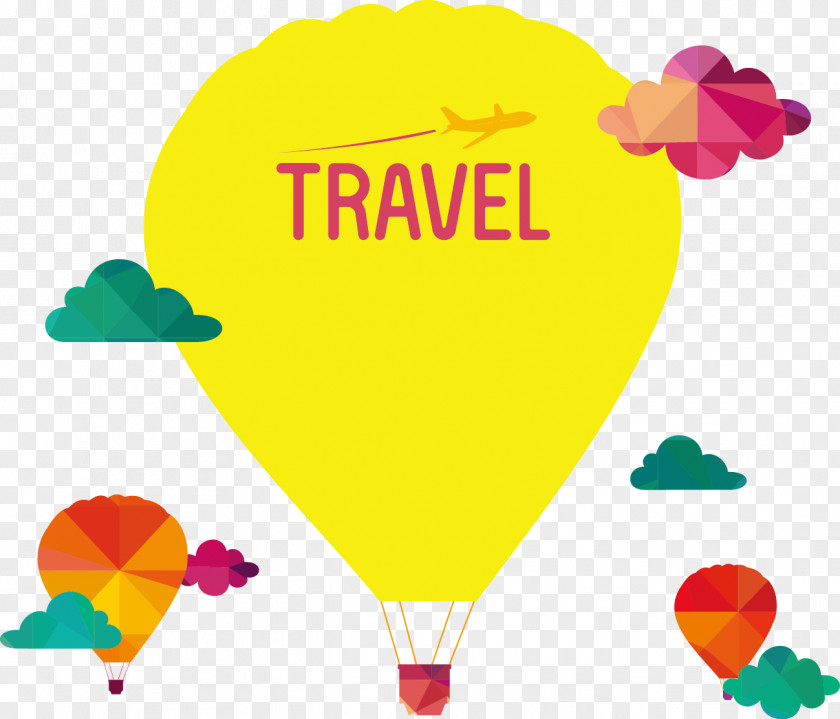 Vector Balloon Clouds India Travel Skyline Illustration PNG