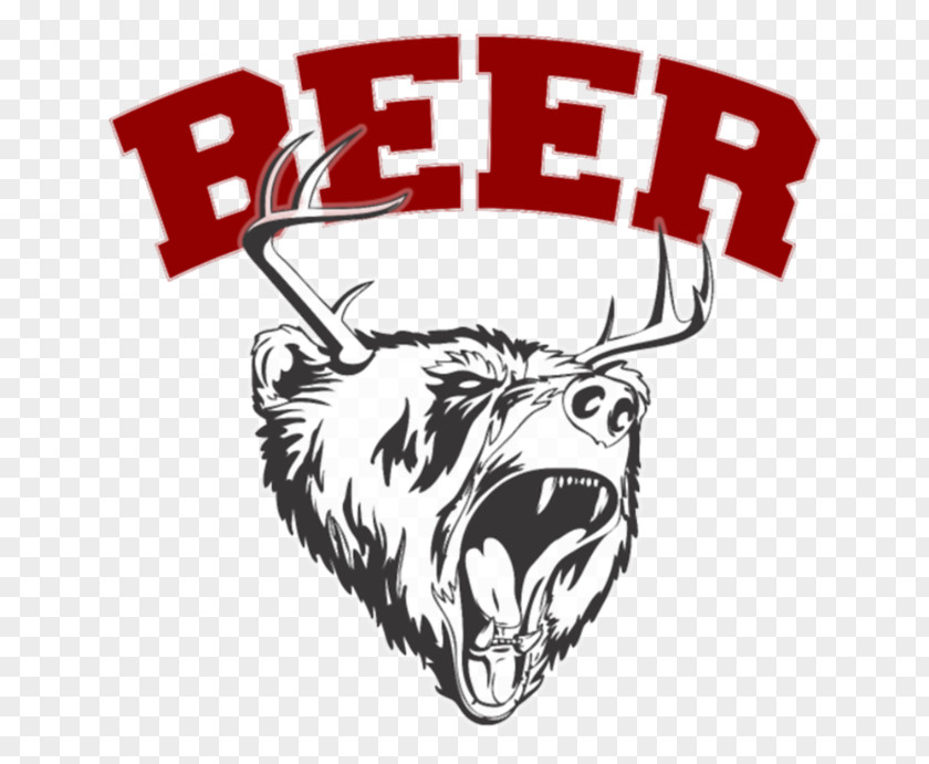 Bear Bottle Beer Crew Neck Label Logo PNG