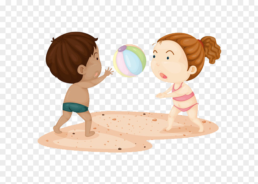 Children On The Beach Volleyball Royalty-free Illustration PNG