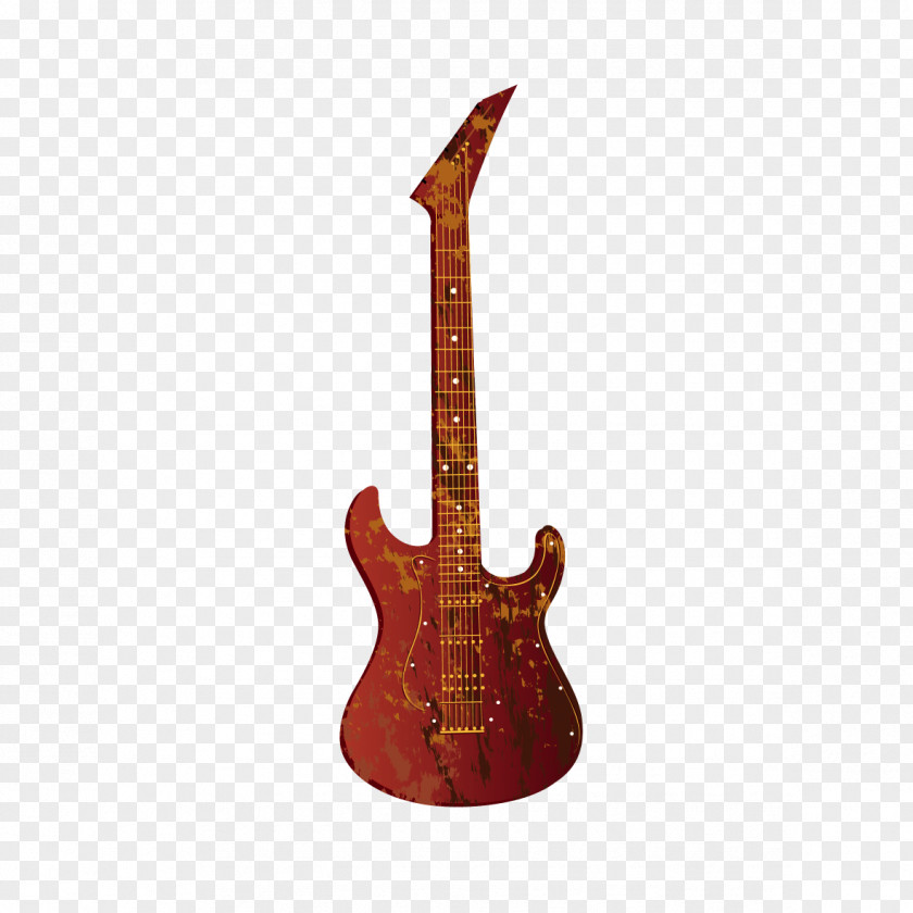 Red Guitar Seven-string Ukulele Electric Schecter Research PNG
