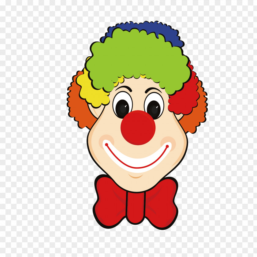 Vector Cartoon Red Nose Clown Performance Circus Clip Art PNG