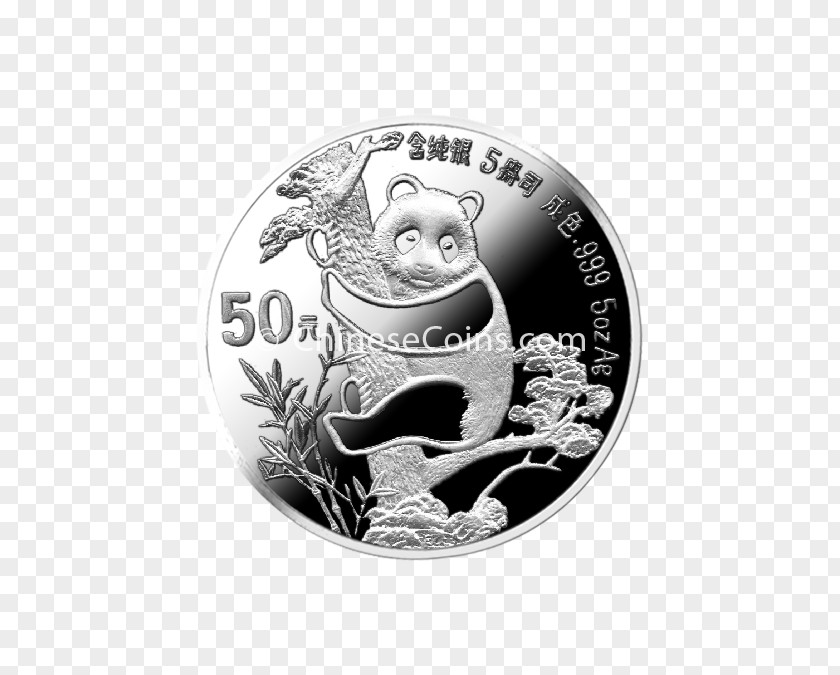 Chinese Coin Silver Panda Giant Gold PNG