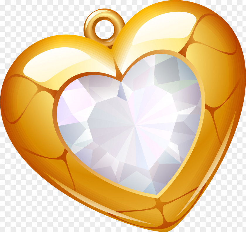 Delicious Heart Yellow Clip Art PNG