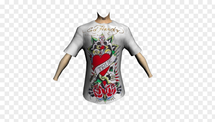 Ed Hardy T-shirt Grand Theft Auto: San Andreas Outerwear Neck PNG