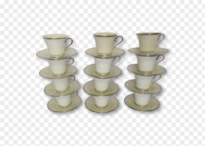 Gold Rimmed Saucer Tableware Plate Cup PNG