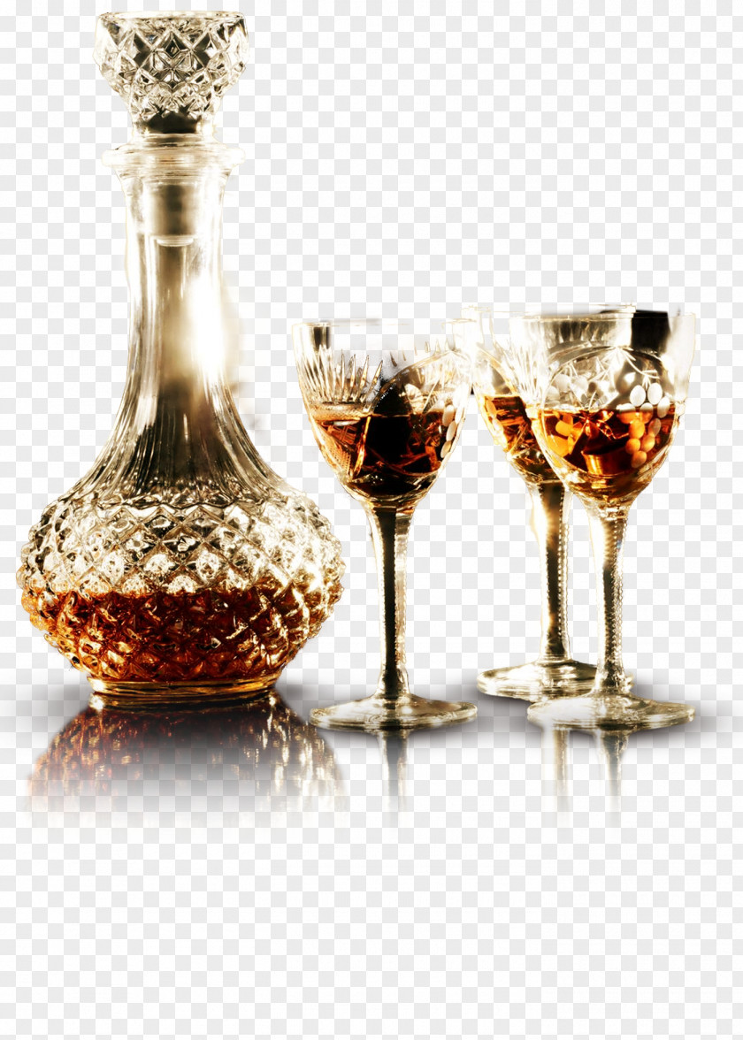 Red Wine Champagne Glass Liqueur Decanter Bottle PNG