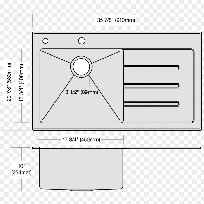 Sink Top Drain Stainless Steel Glass PNG