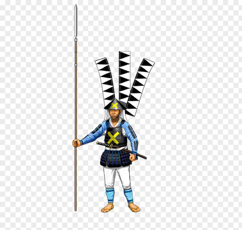 Samurai Japan Tokugawa Shogunate Ashigaru Sashimono PNG
