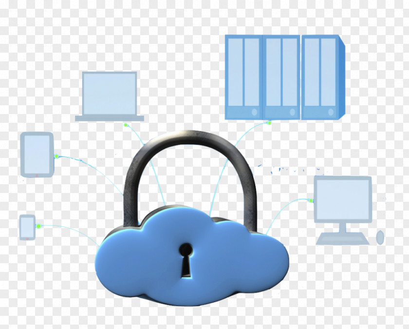 Cloud Secure Technology Brand Communication PNG
