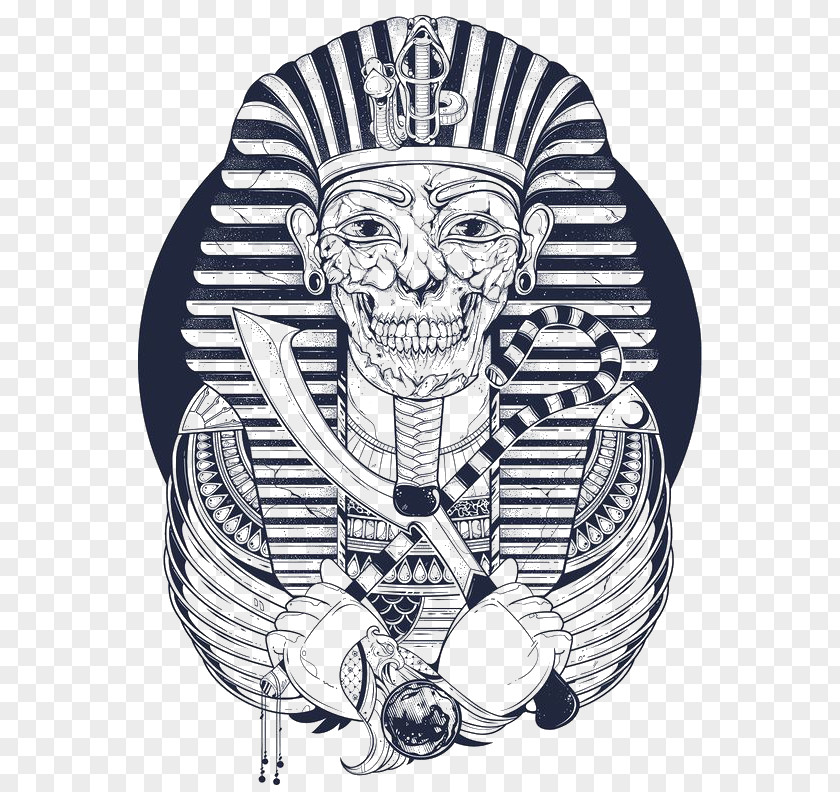 Egyptian Pharaoh T-shirt Drawing Screen Printing Illustration PNG
