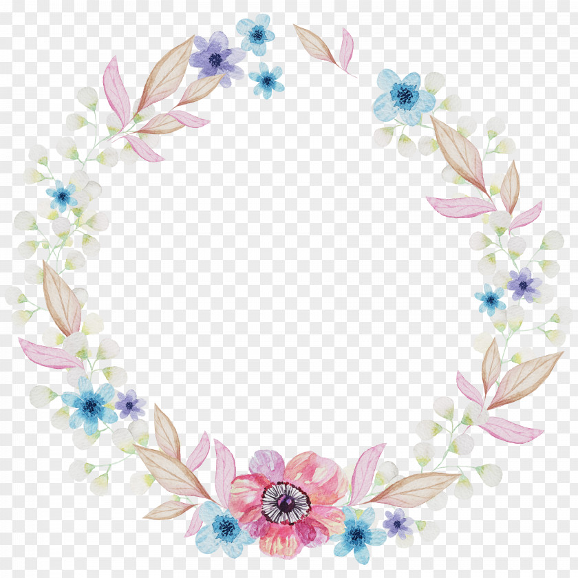 Fresh And Elegant Watercolor Wreath PNG and elegant watercolor wreath clipart PNG