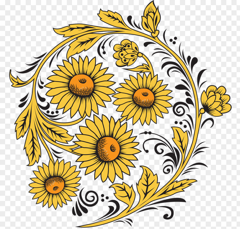 Hand-painted Wild Chrysanthemum Indicum Visual Arts T-shirt PNG