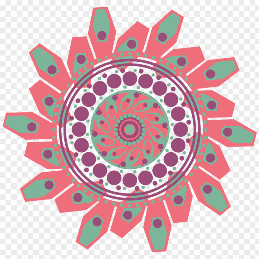 Mandala Aztec Circle Pattern PNG