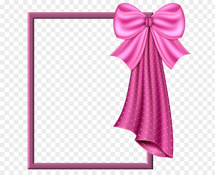 Pink Bow Pictures Picture Frame Free Clip Art PNG