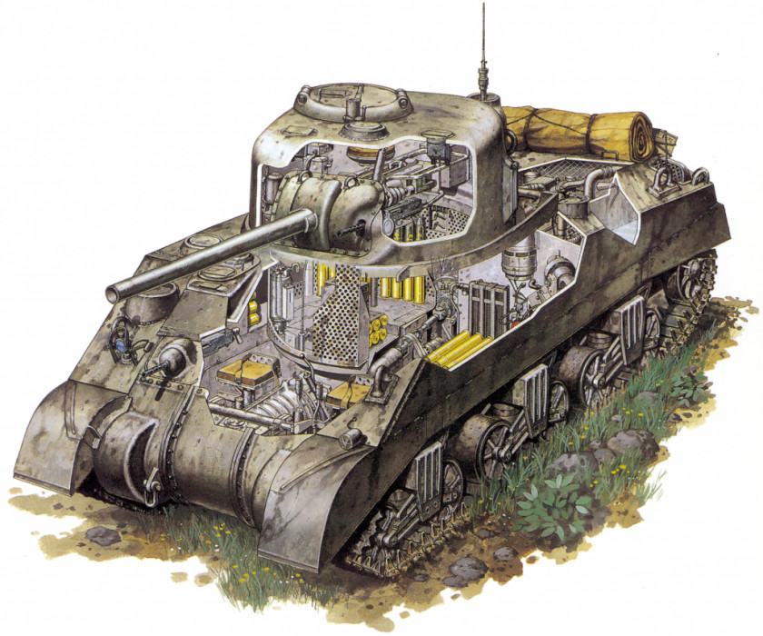 Tanks United States Sherman Medium Tank 1942-45 M4 (76mm) 1943-65 M3 Lee/Grant 1941-45 In Us And Allied Service PNG