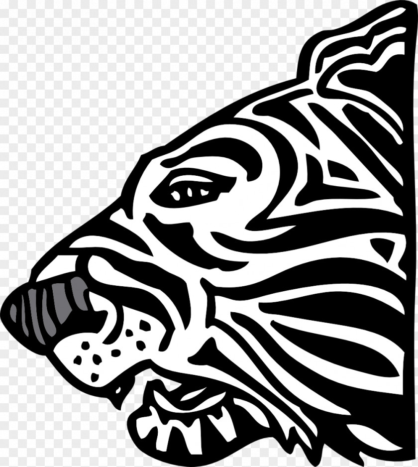 Tiger Cliparts Black Drawing Clip Art PNG