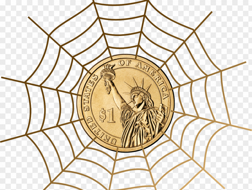 Dollar Spider Web Clip Art PNG