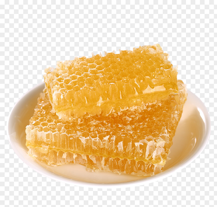 Golden Honey Honeycomb Bee Vinegar Food PNG