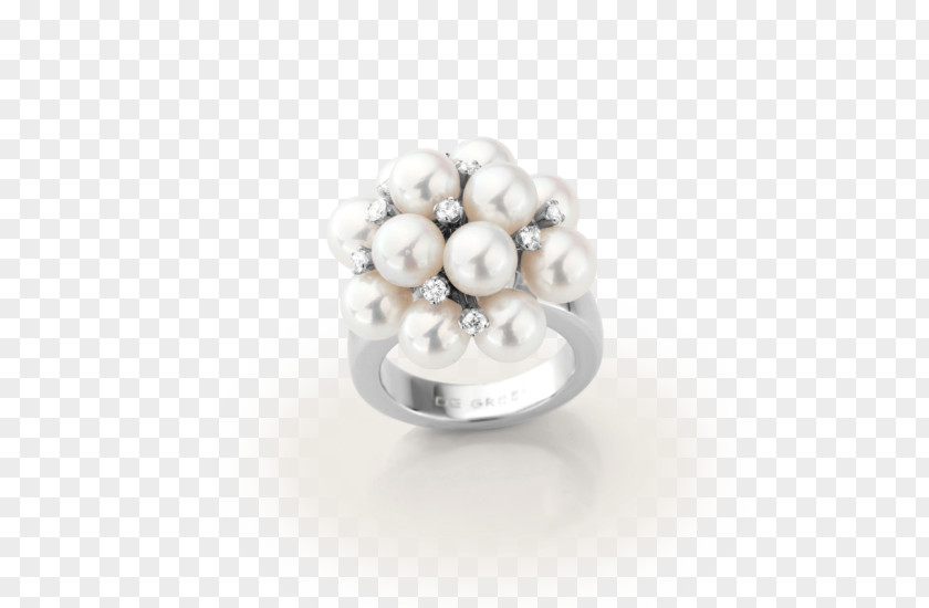 Ring Pearl Jewellery Diamond Białe Złoto PNG
