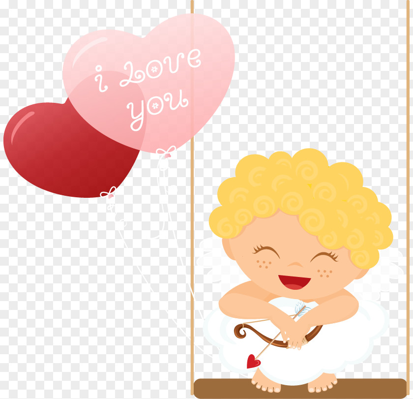 Cartoon Cupid Eros Material Illustration PNG